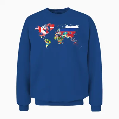 Alle Länder Flaggen Der Welt 287 Flag International Unisex Sweatshirt - Royal