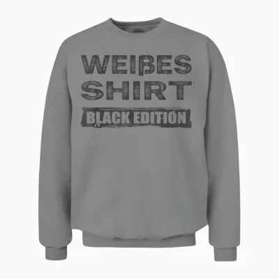 Sarcasm Black Edition: White T-Shirt, Black Unisex Sweatshirt - Sport Grey