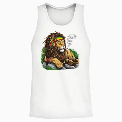 Reggae Rasta Reggae Lion Rasta Rasta Rasta T-Shirt, Black, S Unisex Tank Top - White