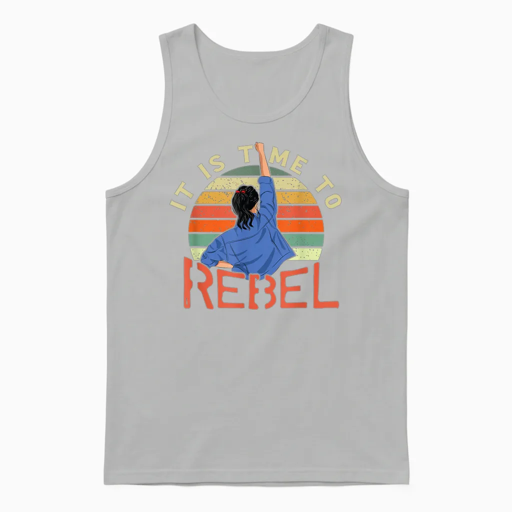 Es Ist Zeit Zu Rebellieren | Women's Rights | Gender Equality Feminism T-Shirt, Black Unisex Tank Top in Ash