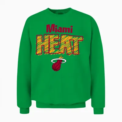 Enfant Nba - Miami Heat Team Scribble Jeunesse Unisex Sweatshirt - Irish Green