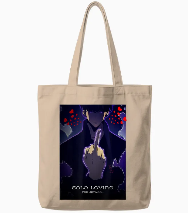 Solo Loveling - Anime-Inspiriertes T-Shirt Für Japanische Liebhaber Tote Bags in Natural