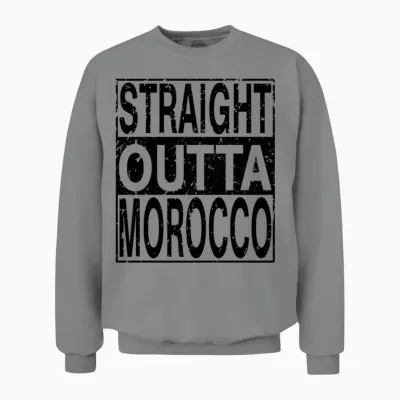 Morocco Straight Outta Morocco Unisex Sweatshirt - Sport Grey