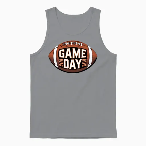 Game Day Football Shirt Football Game Day Unisex Tank Top in Sport Grey