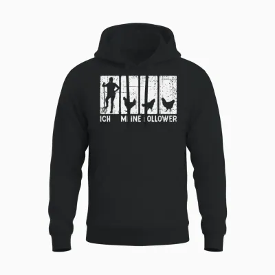 Ich Und Meine Follower Huhn Hahn Hühnerzüchter Hühner Unisex Hoodie - Black