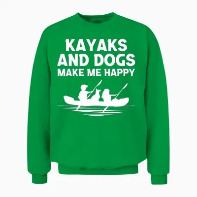 Kayaks Dogs Unisex Sweatshirt - Irish Green