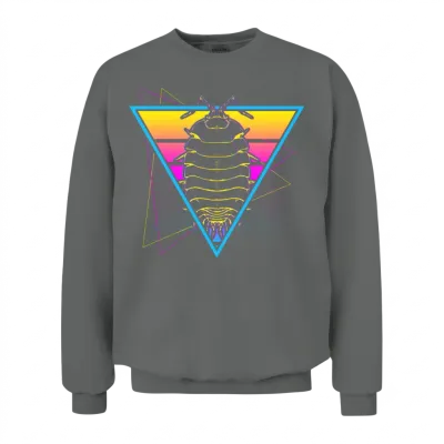 Isopods Retro Vaporwave Unisex Sweatshirt - Graphite Heather