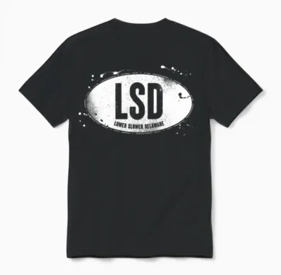 Lower Slower Delaware Vintage Unisex T-Shirt - Black