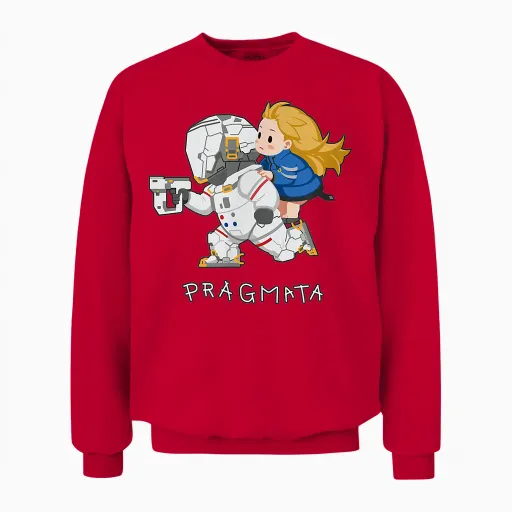 Pragmata Hugh & Diana Run! Fp Unisex Sweatshirt - Red