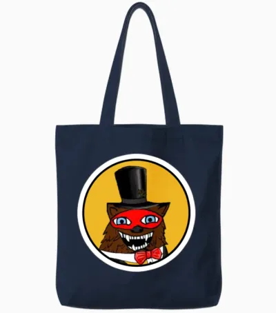 Bear Meme Token Tote Bags - Navy