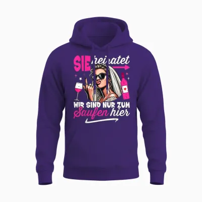 Jga Frauen T-Shirt Polterabend Junggesellenabschied Frauen Unisex Hoodie - Purple