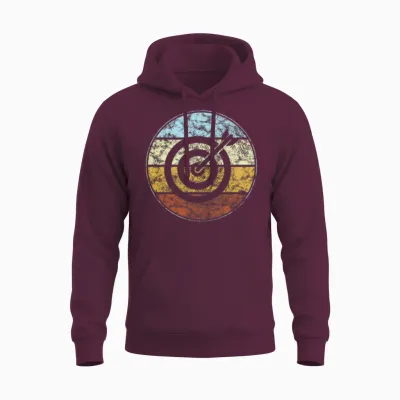 Darts Retro Unisex Hoodie - Maroon