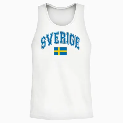 Schweden Sverige Flagge Unisex Tank Top - White