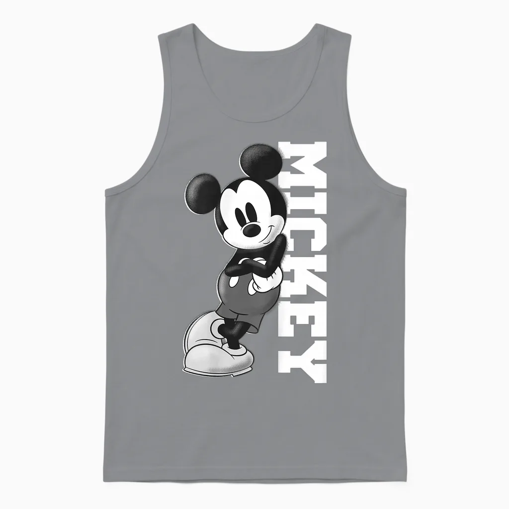 Disney Mickey and Friends Mickey Mouse Lean T-Shirt Small Unisex Tank Top - Sport Grey