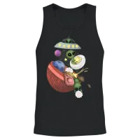 Alien Ramen Funny Ufo Noodle Unisex Tank Top - Black – 2