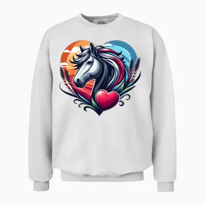 Horse in the Heart Unisex Sweatshirt - White
