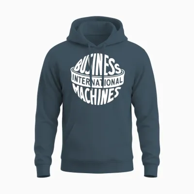 Vintage Ibm Logo Unisex Hoodie - Dark Heather