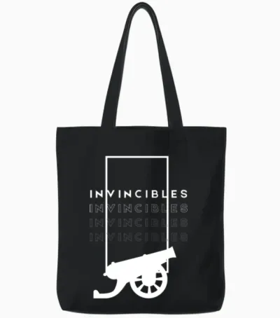 Invincible Gunnerz Arsenal Football Tote Bags - Black