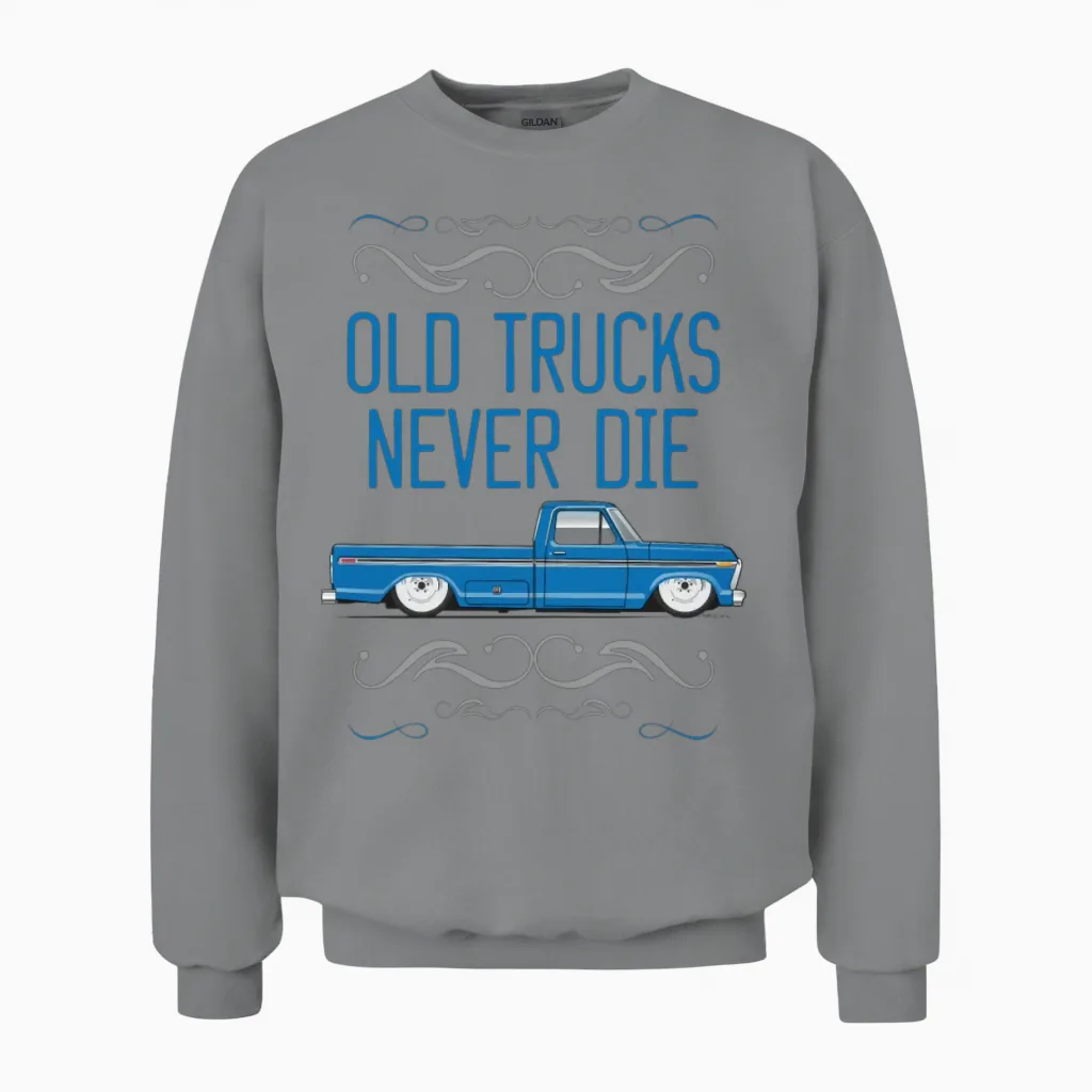 Keep on Truckin Bahama Blue Unisex Sweatshirt in Sport Grey