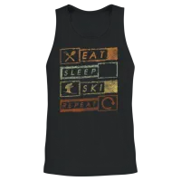 Skiing Mountain Winter Vacation Apres Ski Unisex Tank Top - Black – 2