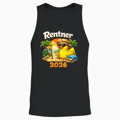 Ruhestand Pensionierung Rente 2026 Ente Rentner Unisex Tank Top - Black