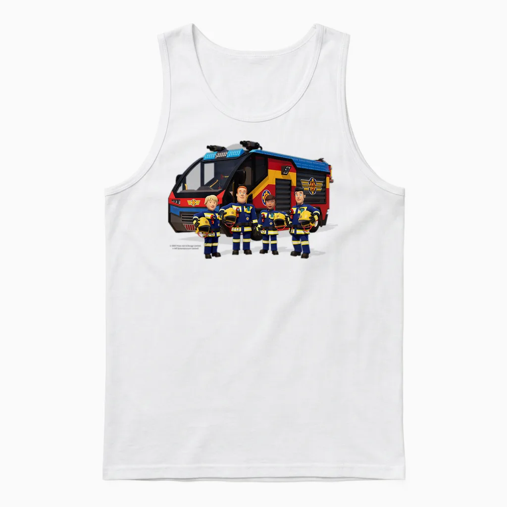 Feuerwehrmann Sam - Einsatzwagen Jupiter Unisex Tank Top in White