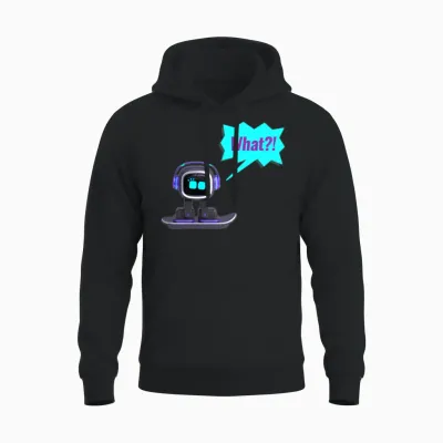 Emo Robot Unisex Hoodie - Black
