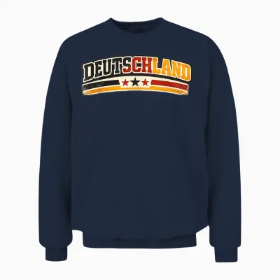 Deutschland Trikot Für Fußball Retro Vintage Deutschland Fan Unisex Sweatshirt - Navy