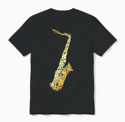 Tenor Saxophon (vintage Goldgelb Links) Saxophonist Sax Unisex T-Shirt - Black