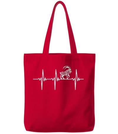 Heartbeat for Capricorns Tote Bags - Red