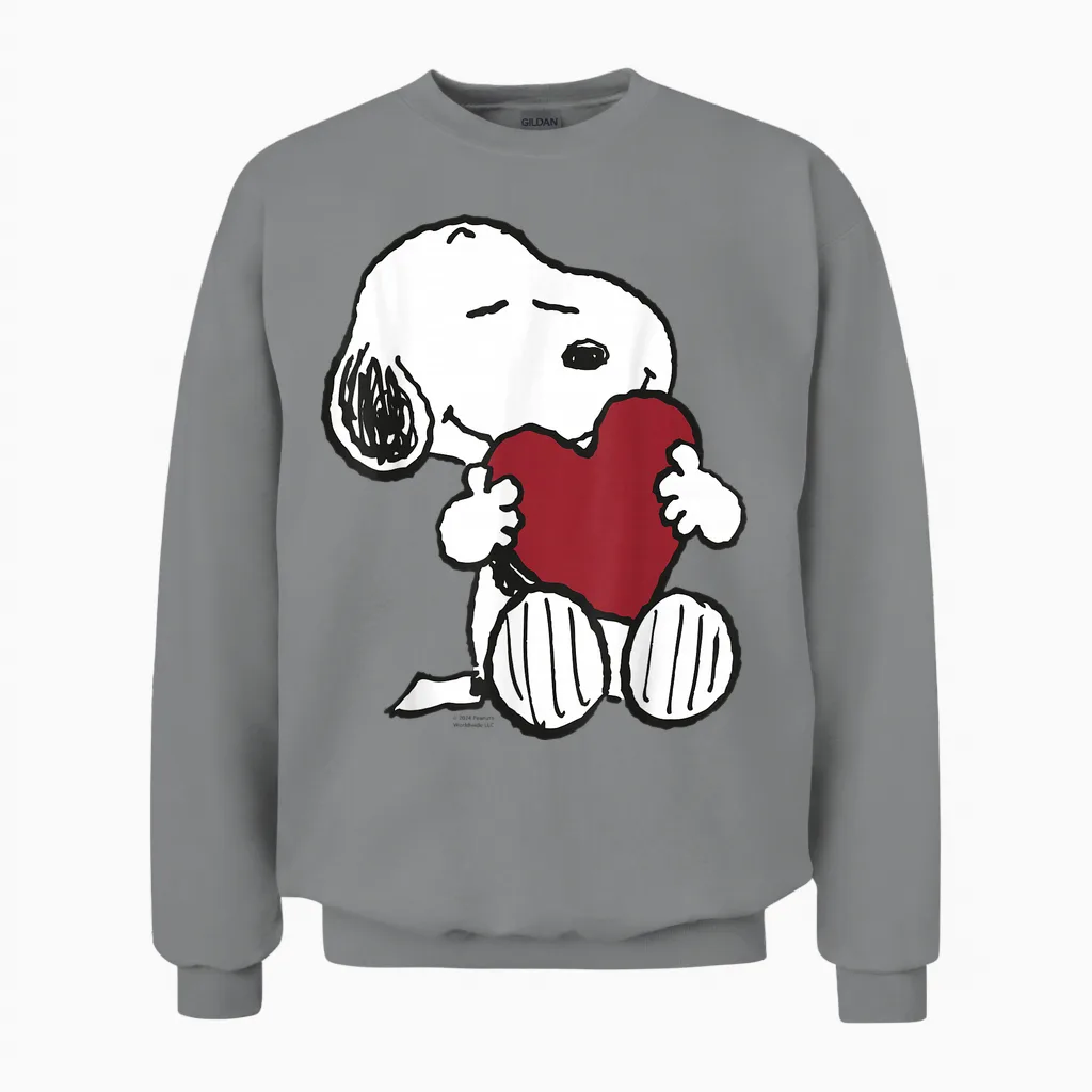 Peanuts - Snoopy I Love You Unisex Sweatshirt in Sport Grey