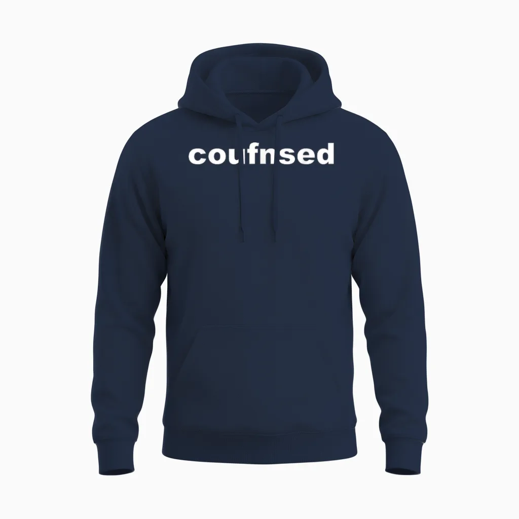 Confused Unisex Hoodie in Navy