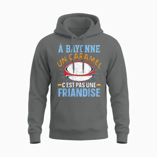 Bayonne Rugby Supporter for Bayonnais Fan of Humour Rugby T-Shirt, Black, S Unisex Hoodie - Graphite Heather