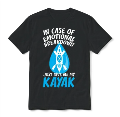 Funny Kayaking Kayak Unisex T-Shirt - Black