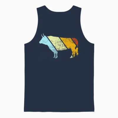 Bull Retro Unisex Tank Top - Navy