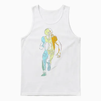 Rugby Retro Unisex Tank Top - White