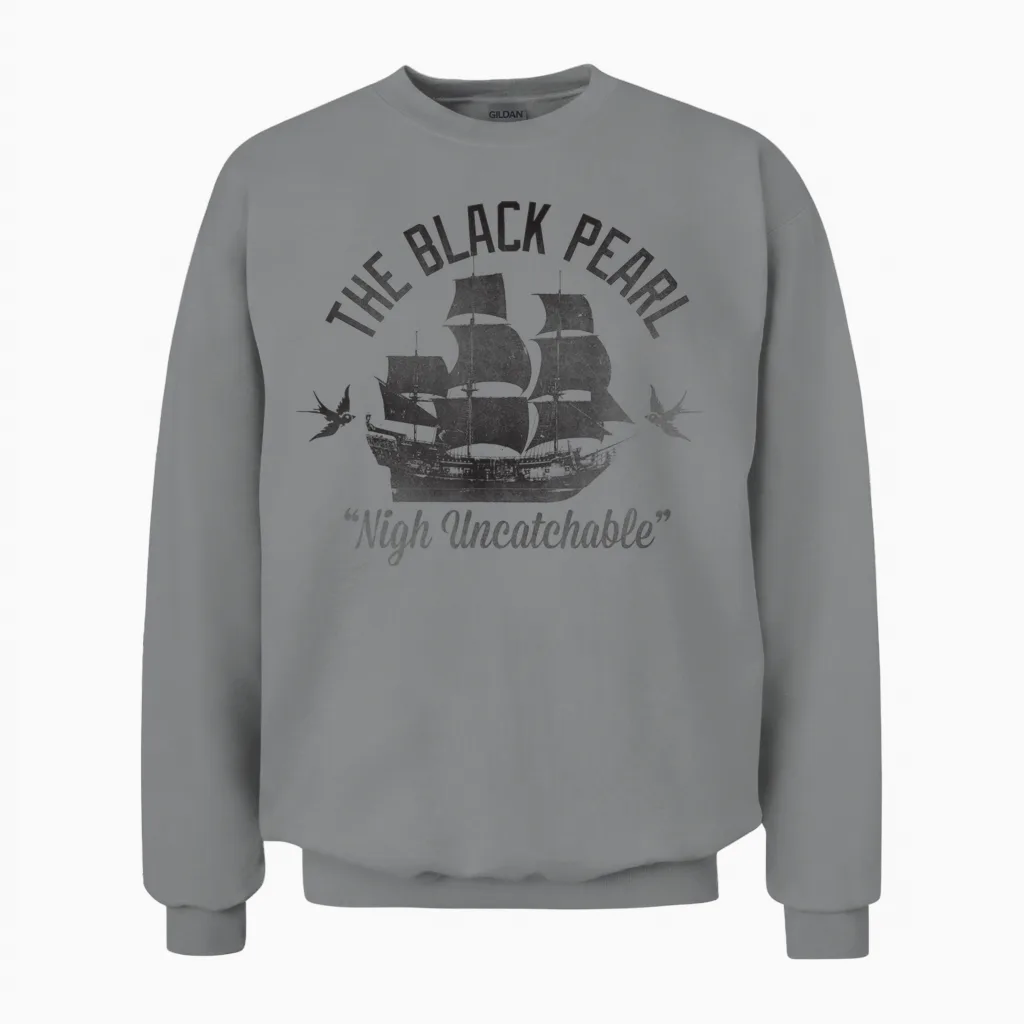 Disney - Pirates of the Caribbean Untouchable Black Pearl Unisex Sweatshirt in Sport Grey