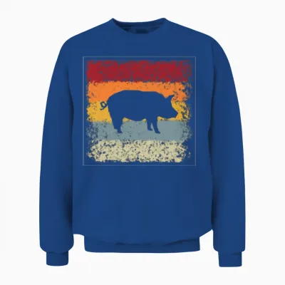 Pig Retro Unisex Sweatshirt - Royal