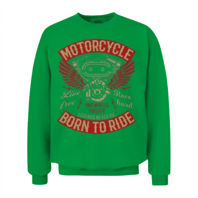 Motorcycle Biker Motorcycling Unisex Sweatshirt - Irish Green
