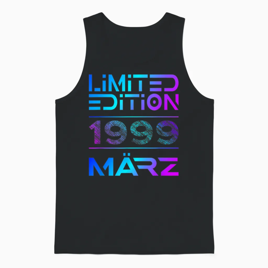 Limited Edition März 1999 Mann Frau 27. Geburtstag Unisex Tank Top in Black