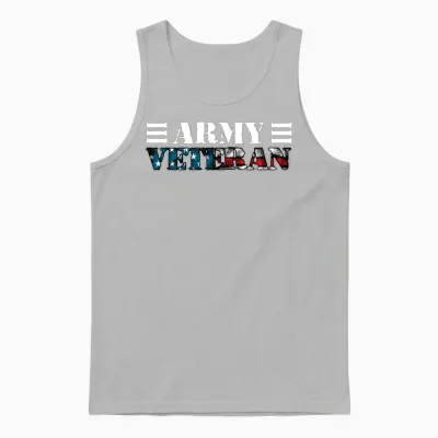 Army Veteran Unisex Tank Top - Ash