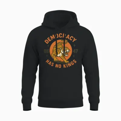 Democracy Has No Kings Unisex Hoodie - Black