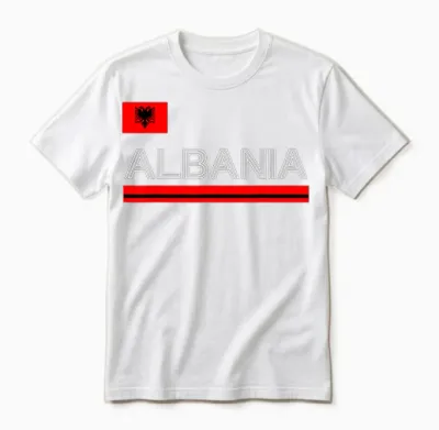 Albanie Davil Dignal Albania Vintage Albaner Kosovo Unisex T-Shirt - White