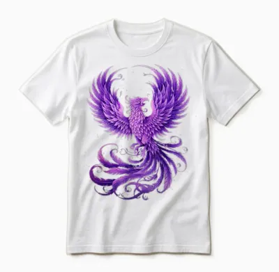 Phoenix Bird Mythischer Vogel Verjüngung Vogel Unisex T-Shirt - White