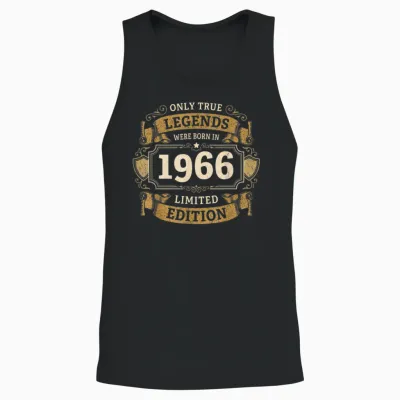 Geschenk 60. Geburtstag Vintage 1966 60 Jahre Retro Unisex Tank Top - Black