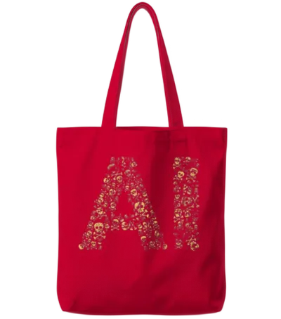 Artificial Intelligence - Funny Retro Tote Bags - Red