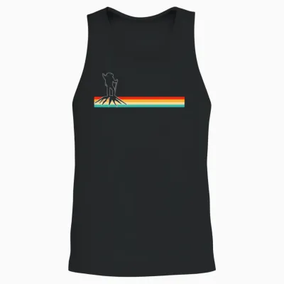Hiking Retro Unisex Tank Top - Black