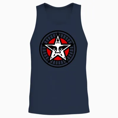 Obey Star Face Unisex Tank Top - Navy