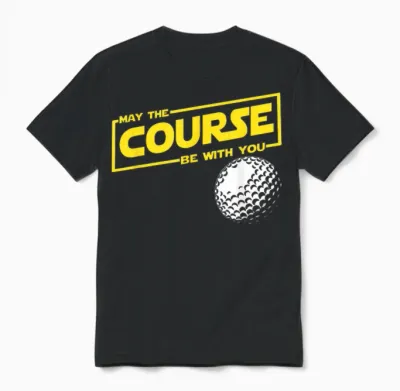 May the Course Be Funny Golf with You Unisex T-Shirt - Black