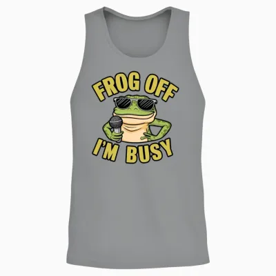 Frog off I'm Busy Unisex Tank Top - Sport Grey